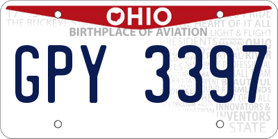 OH license plate GPY3397