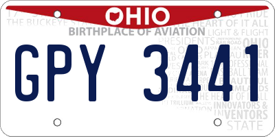 OH license plate GPY3441