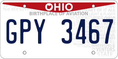 OH license plate GPY3467