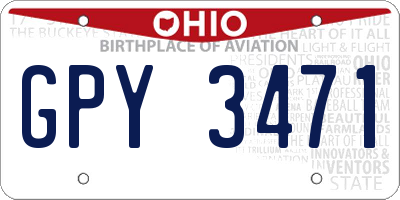 OH license plate GPY3471