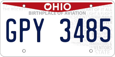 OH license plate GPY3485