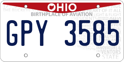 OH license plate GPY3585