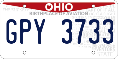 OH license plate GPY3733