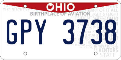 OH license plate GPY3738