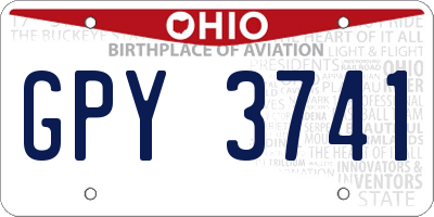 OH license plate GPY3741