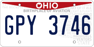 OH license plate GPY3746