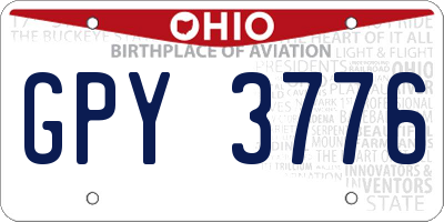 OH license plate GPY3776