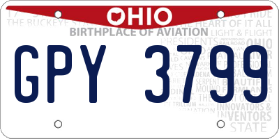 OH license plate GPY3799