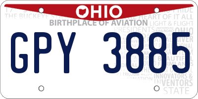 OH license plate GPY3885