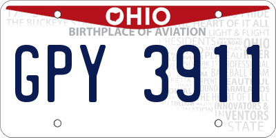 OH license plate GPY3911