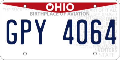 OH license plate GPY4064