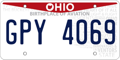 OH license plate GPY4069