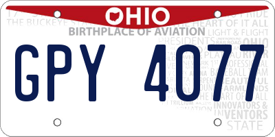 OH license plate GPY4077
