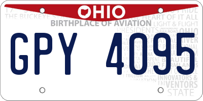 OH license plate GPY4095