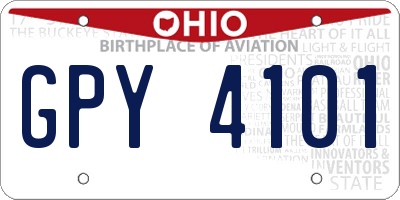 OH license plate GPY4101