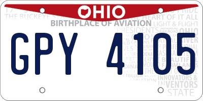 OH license plate GPY4105