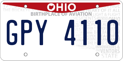 OH license plate GPY4110