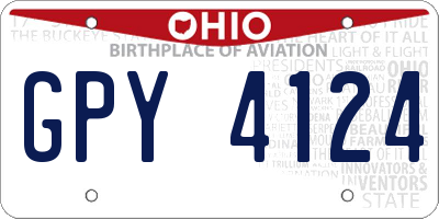 OH license plate GPY4124