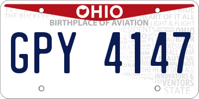 OH license plate GPY4147