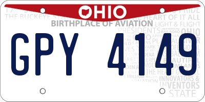OH license plate GPY4149
