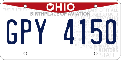 OH license plate GPY4150