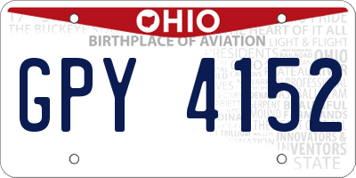 OH license plate GPY4152