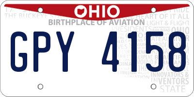 OH license plate GPY4158