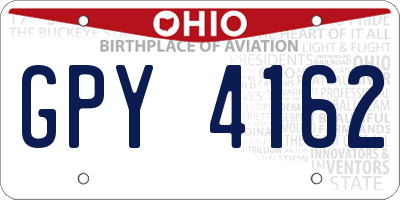 OH license plate GPY4162