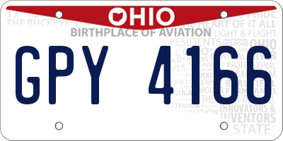 OH license plate GPY4166