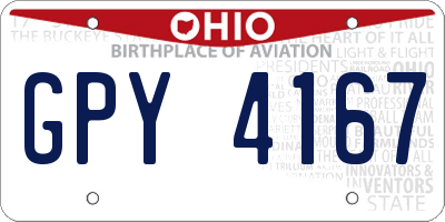 OH license plate GPY4167