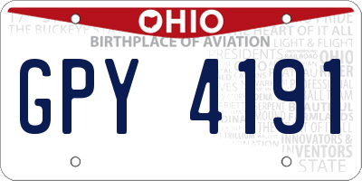 OH license plate GPY4191