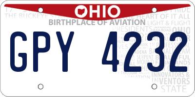 OH license plate GPY4232