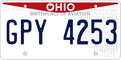 OH license plate GPY4253