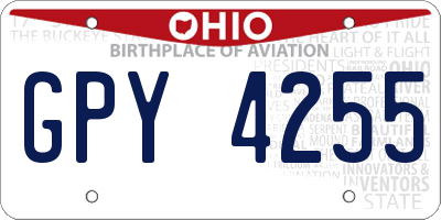 OH license plate GPY4255