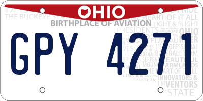 OH license plate GPY4271