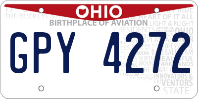 OH license plate GPY4272