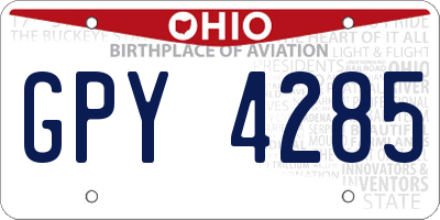 OH license plate GPY4285