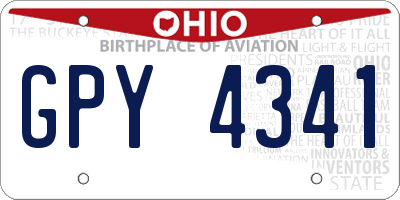 OH license plate GPY4341