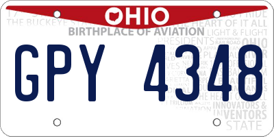 OH license plate GPY4348