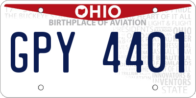 OH license plate GPY4401