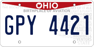 OH license plate GPY4421