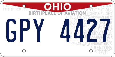 OH license plate GPY4427