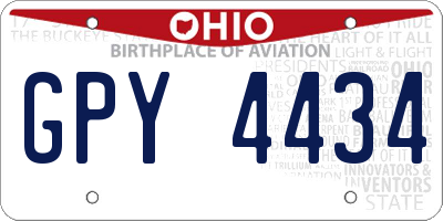 OH license plate GPY4434