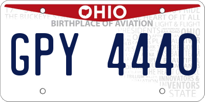 OH license plate GPY4440