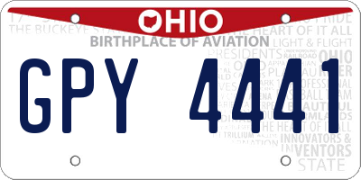 OH license plate GPY4441