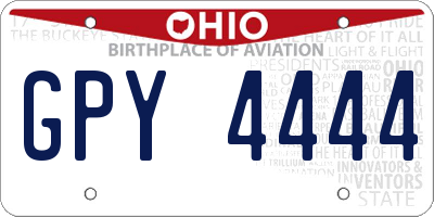 OH license plate GPY4444