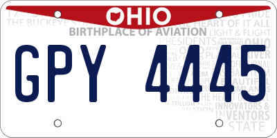 OH license plate GPY4445
