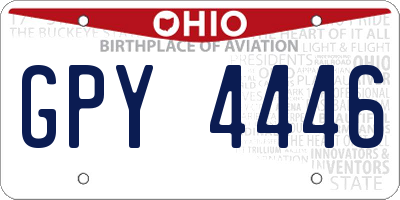 OH license plate GPY4446
