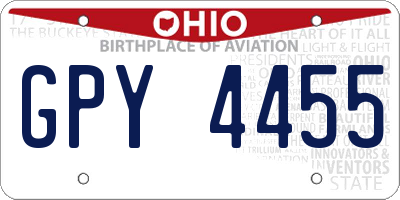 OH license plate GPY4455