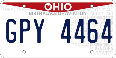 OH license plate GPY4464